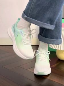 Womens Spring Sports Shoes by Renben 2025 New Versatile Hot-Selling Lightweight Shock-Absorbing Breathable White Sneakers for Running