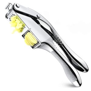 New Garlic Press Stainless Steel 2 in 1 Garlic Slicer Mincer Dual Function Garlic Crusher Handheld Squeezer Tool Kitchen Gadgets2026