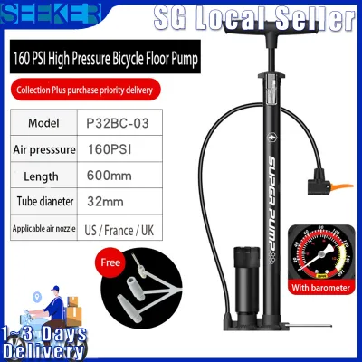 🇸🇬 Fast Delivery 160 PSI Bicycle Pumps Presta Schrader AV FV Mini MTB Road Bike Cycling Air Pump Tire Ball Inflator Alloy gifts Christmas present