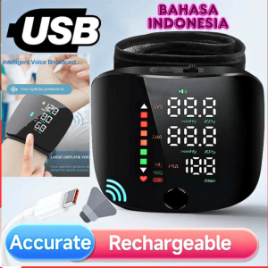 KALLA TaffOmicron Alat Cek Ukur Tekanan Darah Tensimeter Digital Pergelangan tangan Bahasa Indonesia