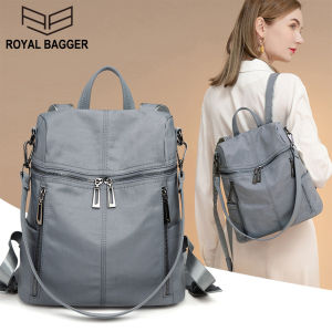 Royal Bagger High Quality Oxford Canvas Fashion Waterproof Anti-theft Travel Backpack For Women Girls New Super Hot High Capacity Backpacks Womens Outdoor Work Shoulder Crossbody Bags Casual Multifunction Handbag