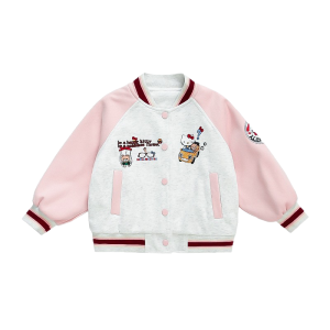 Christmas gifts Halloween Anime Cartoon Sanrio Kawaii Girls Baseball Jacket Hello Kitty Spring Autumn New Kids Clothing Kawaii Fashion Casual Sweet Coat