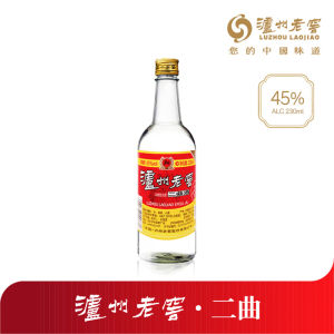 Luzhou Laojiao Erqu Chinese Baijiu Alcohol 45% 230ml Kaoliang Liquor Sorghum Spirit