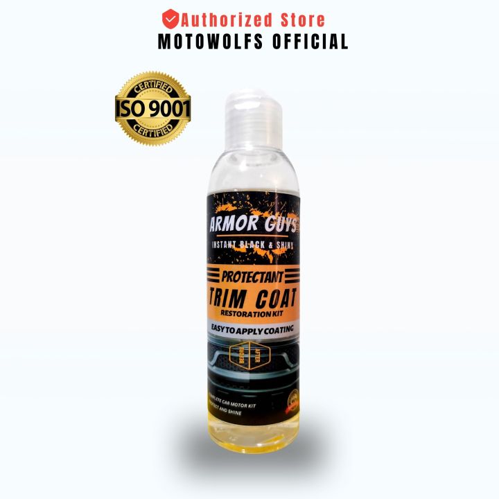 MOTOWOLFS ARMOR WAX FOR MATTE AND GLOSSY Back To Black Plastic Restorer