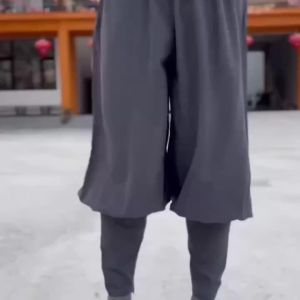 2026 Summer Cotton Cambric Monk Pants Buddhist Zen Lay Trousers Traditional Chinese Bottoms Buddha Shaolin Monk Kung Fu Pants