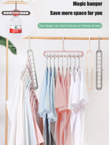 🔥Hot Sale🔥Household Multifunctional Drying Rack Nine Holes 9 Hole Multi Hanger Space Saving Closet Organizer Non Slip Foldable Pants Hanger With Rotating Hook For Dormitory Storage 9 Hole Multi Hanger Rotating Hook Clothes Hanger
