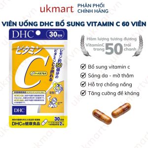Viên Uống DHC Vitamin C Nhật Bản Thực Phẩm Chức Năng Giúp Tăng Cường Đề Kháng Sáng Da & Tăng Sản Sinh Collagen Gói 30 Ngày 90 Ngày - UKmart