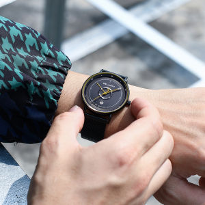 BELUSHI men watch Quartz Casual Fashion Classic Waterproof Luxury gift ideas Metal strap [577]