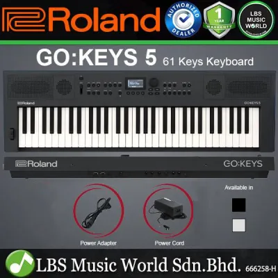 Roland GO:KEYS 5 61 Key Music Creation Keyboard with Bluetooth Built in MIDI Player and USB Recorder (GOKEYS)