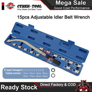 15 Piece Ratcheting Serpentine Belt Wrench removal Tool Set