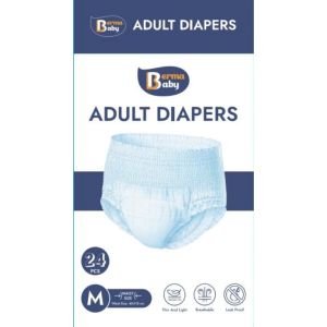 BERMA BABY 10PCS Adult Diaper Disposable for Old People Underwear Type Elderly Care Adults Strong Absorption Sanitary Pants Diapers