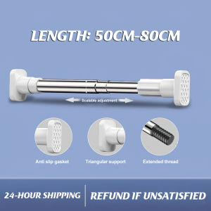 Sampayan stainless adjustable Extendable No Drilling Pole Telescopic Clothesline Curtain Rod Clothes Drying Rack Hanger