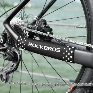 Local Delivery ROCKBROS Neoprene Bike Frame Protector Chain Stay Rear Fork Bicycle Protection Cycling Cover Black 2 Pcs.