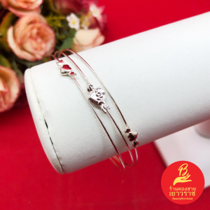 กำไล C ลายหัวใจLOVE ฟรีไซส์ ชุบสีเงิน ปรับได้ตามต้องการ ใส่ในชีวิตประจำวันได้ รูปถ่ายจากสินค้าจริง พร้อมส่ง