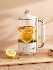1000ml Multifunctional Health Pot Home/Office Glass Tea Maker Portable Travel Flower Teapot 12h Keep Warm Electric Kettle 400W