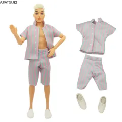 Multi-color 1/6 Doll Clothes For Ken Boy Doll Outfits T-shirt Vest Hoodie  Pants