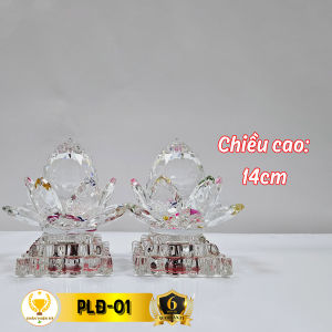 Đèn Pha Lê Quả Đào Nguyên Khối Có Led Đổi Màu CHÂN THIỆN MỸ Đồ Thờ Cúng Trang Trí Bàn Thờ Gia Tiên Cao Cấp