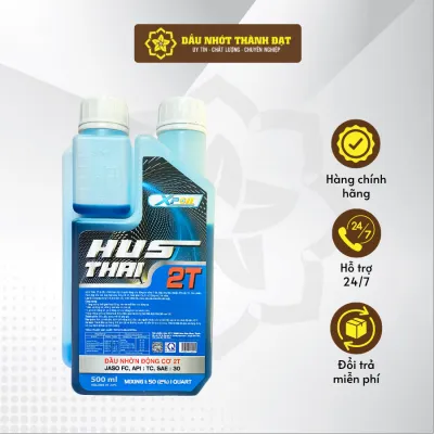 Dầu nhớt 2 thì HusThai 500ml - nhớt pha xăng cho động cơ 2 thì máy cưa máy cắt cỏ máy thổi lá máy bơm