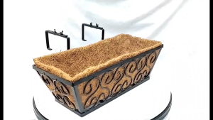 ตะกร้าแขวนสวนที่ยึดเหล็กตกแต่งกระถางต้นไม้เหล็กแบบทนทานสำหรับลานระเบียง