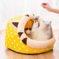 📢Ready Stock📢Washable Pet Bed Cat Bed Large Size Soft Kennel Bed Cotton Cat Bed with Toy Kucing Bed sarang kucing 宠物狗床猫窝. 