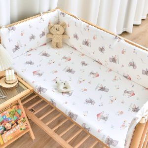 Cartoon Printed Baby Bed Surround Bumper Removeable Crib Cot Protector Anti-collision Safety Rail Fence