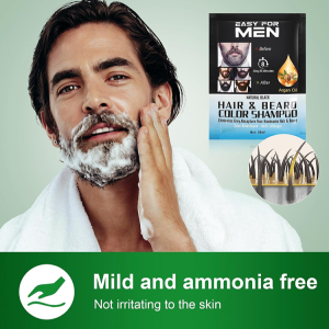 Mens longlasting easy color to cover gray hair special beard dye cream