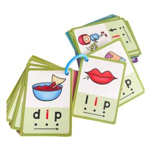 แฟลชการ์ด Phonics ใช้ได้จริงของเล่นเพื่อการศึกษาเรียนรู้ที่จะอ่านการ์ด CVC Phonics บัตรเรียนรู้สำหรับเด็กผู้ใหญ่