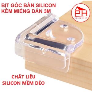 SET 04 Bịt góc bàn silicon bọc cạnh bàn góc tủ bàn kính an toàn cho trẻ em (Vuông Cạnh hoặc Tròn) - Gia dụng Phước Hòa