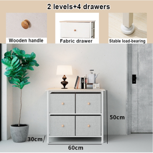 ROOSIO Furniture Drawer Cabinet Various Material Combinations Foldable Dust-proof Storage Organizer Box Easy-to-install Portable Chest of Drawers