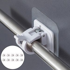 1 Pcs Nail-Free Curtain Rod Holder Clamp Hooks Adjustable wall hook Adhesive