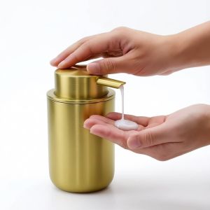 LITUILI Leakproof Stainless Steel Soap Dispenser Refillable Liquid 160ml Lotion Dispenser Modern Press Style Pump Bottle Kitchen Sink