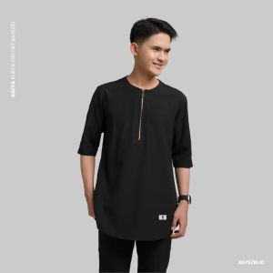 Koko Kurta Pria Lengan 3/4 | baju Koko Laki-Laki | Koko Dewasa Zipper  Berbahan Oxfort | Produk By Bayezid All Variant
