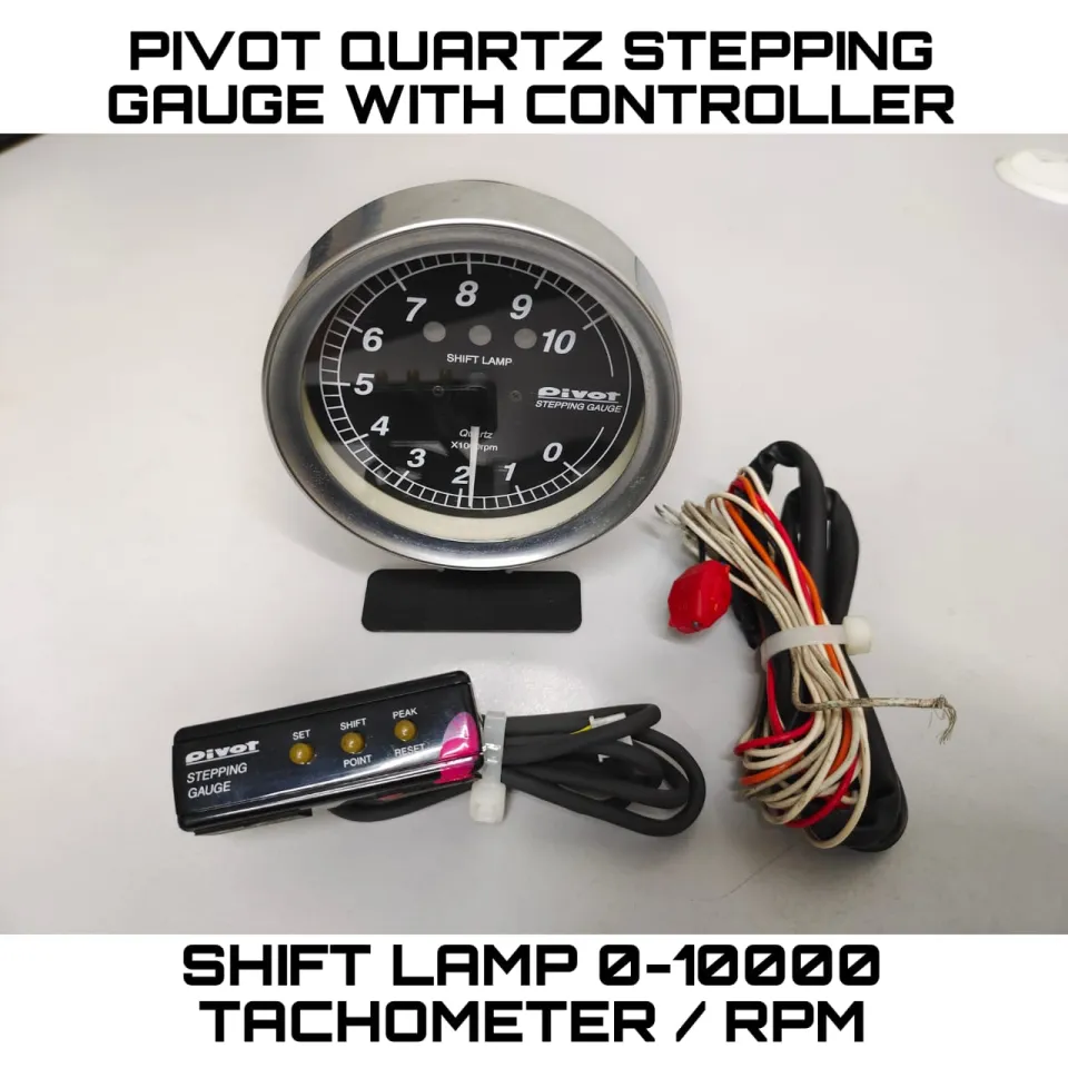 Pivot Quartz Stepping Gauge With Controller / RPM Meter / Shift