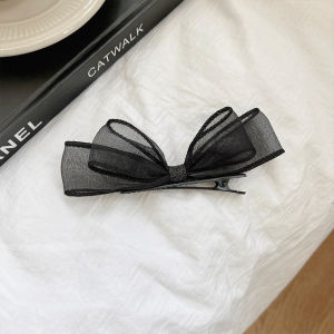2pcs/set Black Lace Double-layer Mesh Bow Hairpin for Women Girls Fashion Korea Sweet Student Hair Clip Pins Hair Accessories