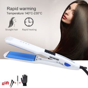Electric Hair Straightener professional flat iron hair straightener Ceramic coating LCD Intelligent Touch Screen Titanium tool