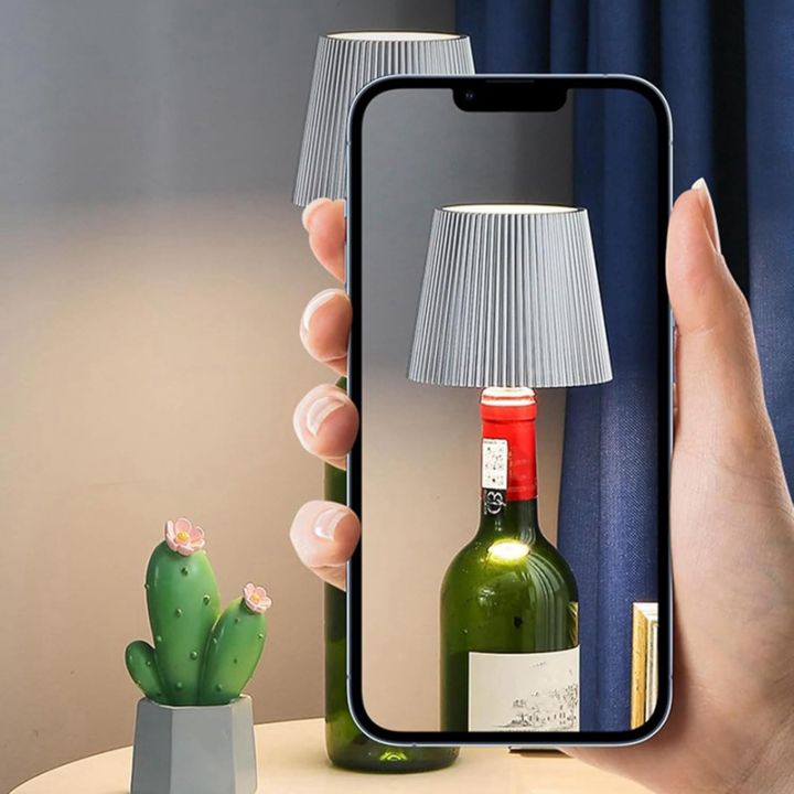 Pridola Wireless Bottle Lamp, Waterproof with 3 Modes, RGB Touch Control, Rechargeable