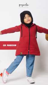 Jaket Murah Anak Perempuan Hoodie Bandung Resleting Gumi Kids Jacket Lilac
