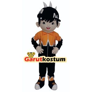 Kostum maskot badut setelan karakter boboiboy gempa karnaval dewasa