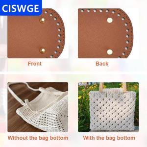 [COD] CISWGE AUTOPARTS 22x10Cm Dài Dưới Cho Dệt Kim Túi PU Da Cơ Sở Túi Handmade Dưới Với Lỗ Tự Làm Crochet Túi Phụ Kiện Phía Dưới