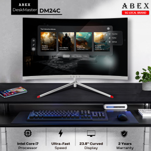 ABEX DM24C / All In One Desktop PC / 24" FHD Curved Display / i7-13700 / 64GB RAM / 1TB SSD / SG Local Brand