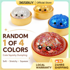[SG] Dumpling Squishy 4 Colors Mystery Box Cute Soft Stretchy Squeeze Toy Sensory Fidget Squishy Dumpling Toys