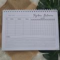 BUKU TAGIHAN BULANAN MOTIF PIG UK A5 JILID SPIRAL ISI 100 HALAMAN NON-CUSTOM. 