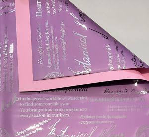 Kertas Buket BiColor Dua Warna Cellophane Flower Wrapping Waterproof Perlembar KB6017