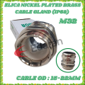 ELICA NICKEL PLATED BRASS CABLE GLAND (IP68) - M16 , M20 , M25 AND M32. 