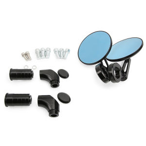 7/8 "22mm phổ xe máy CNC gương chiếu hậu gương Bên Retro Gương tròn Đuôi tay cầm gương Bên e-xe đạp Scooter Gương bên Cafe racer cho click150 người chiến thắng x Yamaha Mio lambretta X300 Aprilia SR GT200 vv.