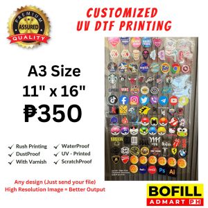 UV DTF - Embossed Permanent Sticker (SELF-ADHESIVE PROCESS)