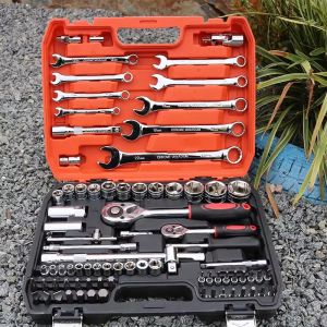 CHUANGCHAO Ratchet wrench CR-V STEEL 82-121 Pcs Tools Socket Wrench Set Car Torque Tool Box Motorcycle Auto Repair Tools
