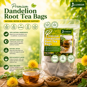Dandelion Root Detox Tea Bags Liver Cleanse Herbal Tea Caffeine Free Digestive Detox Drink