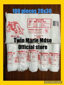 LAUNDRY PLASTIC 20x30 all purpose plastic (5 rolls) (100 pieces) bulldog brand laundry and water station