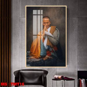 Tranh THẦY THÍCH MINH TUỆ 2024 - Tranh ĐỂ BÀN - Chất liệu laminate tráng gương Gió Decor